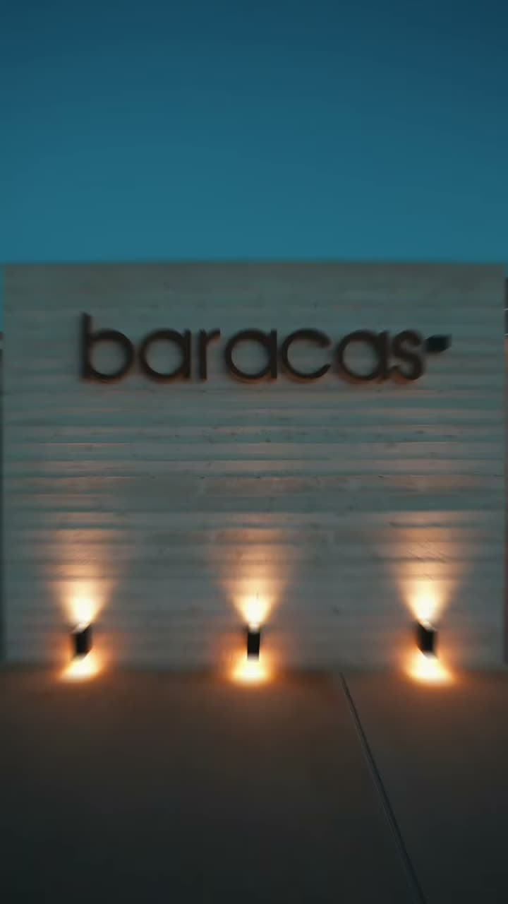 The Baracas terrace and lounge by the sea.